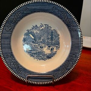 Currier and Ives "early winter" salad / soup bowl